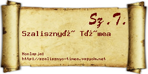 Szalisznyó Tímea névjegykártya