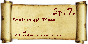 Szalisznyó Tímea névjegykártya